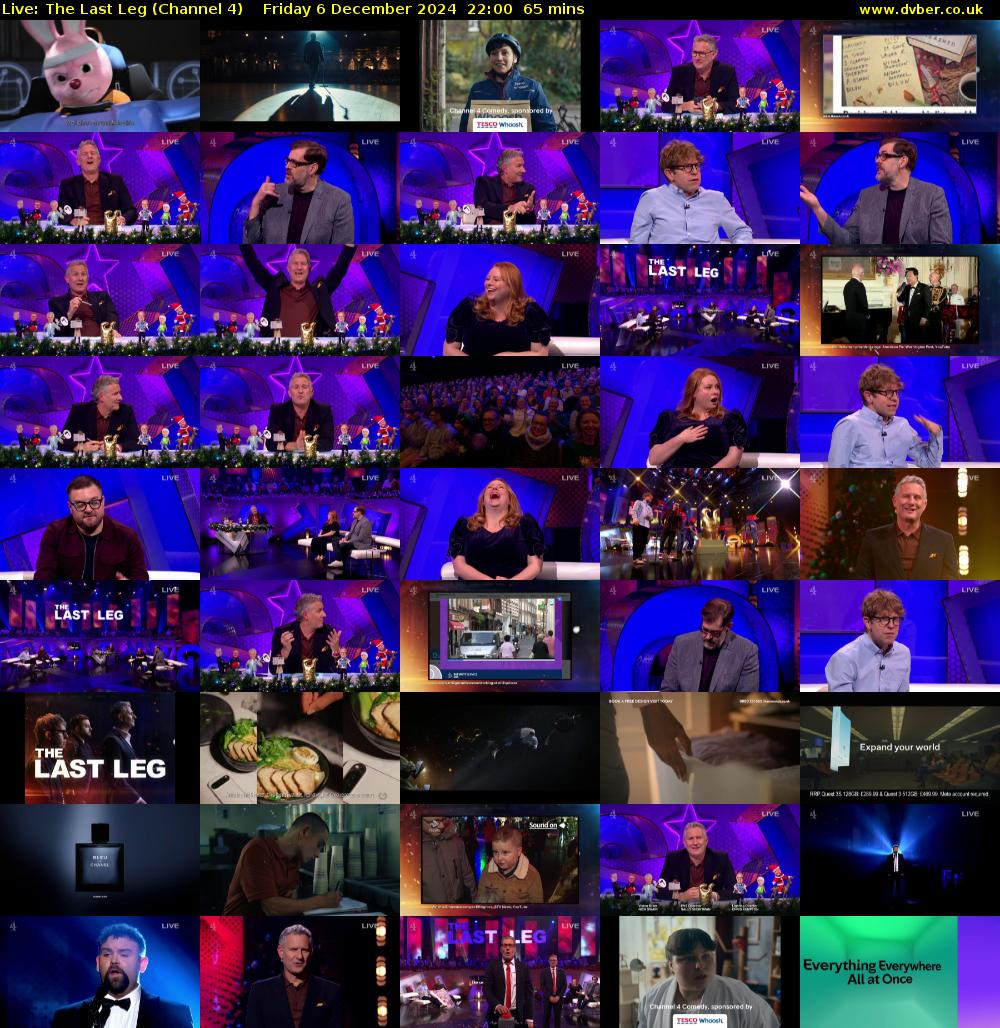 Live: The Last Leg (Channel 4) Friday 6 December 2024 22:00 - 23:05