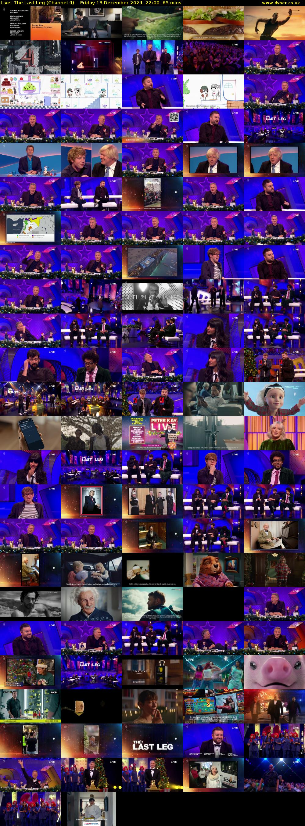 Live: The Last Leg (Channel 4) Friday 13 December 2024 22:00 - 23:05