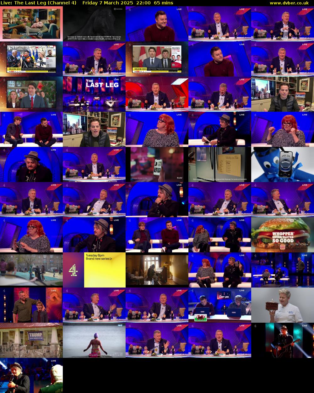 Live: The Last Leg (Channel 4) Friday 7 March 2025 22:00 - 23:05