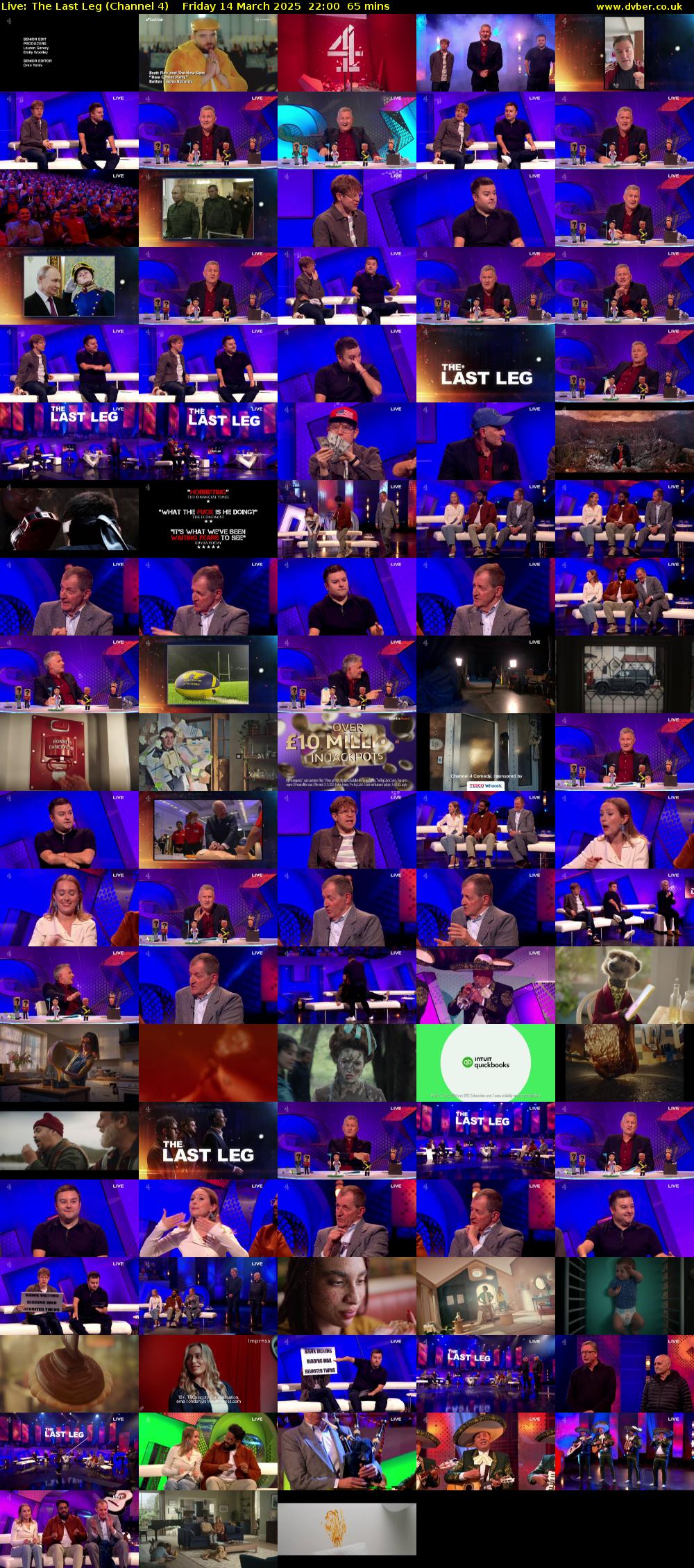 Live: The Last Leg (Channel 4) Friday 14 March 2025 22:00 - 23:05