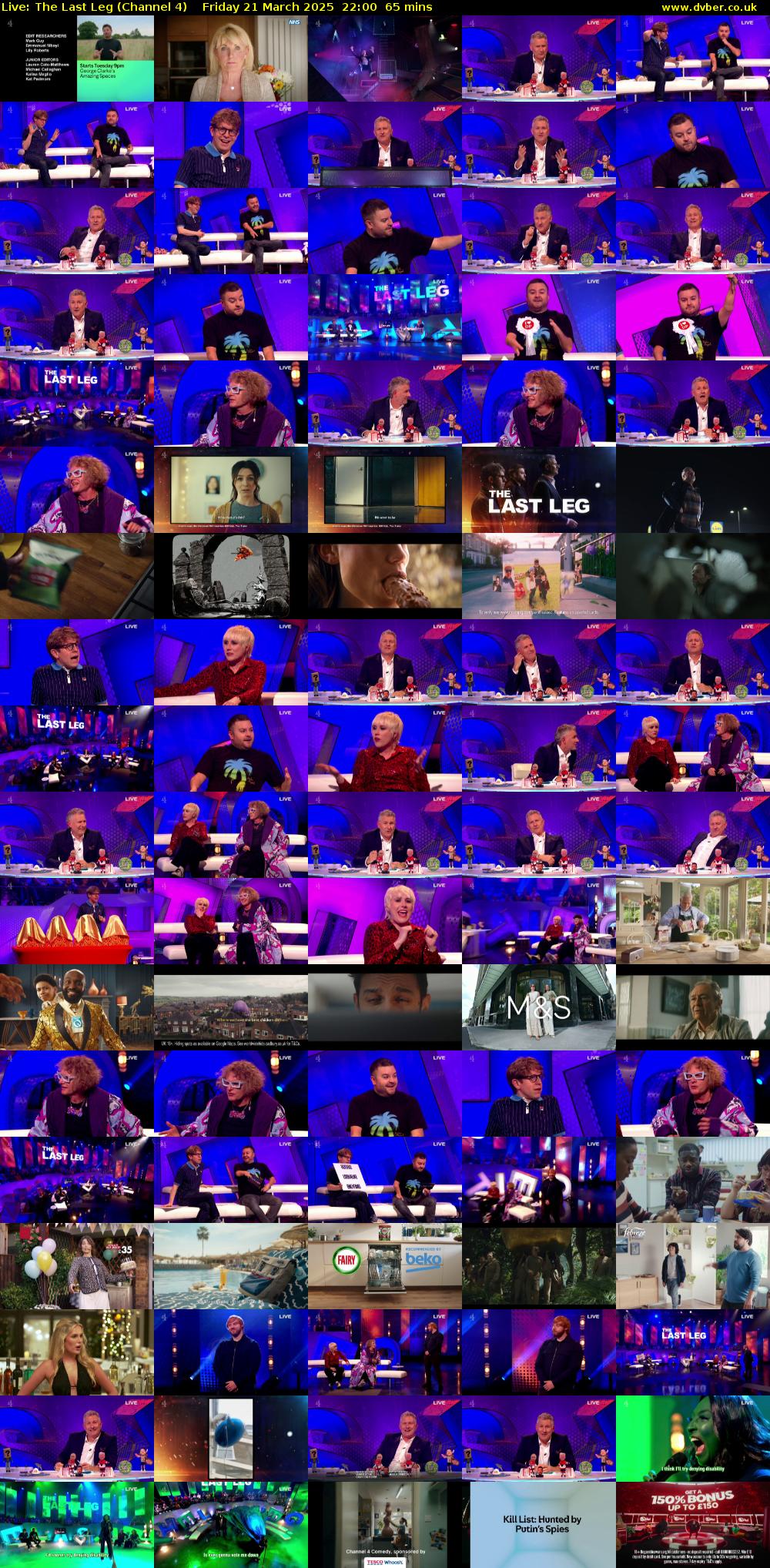 Live: The Last Leg (Channel 4) Friday 21 March 2025 22:00 - 23:05