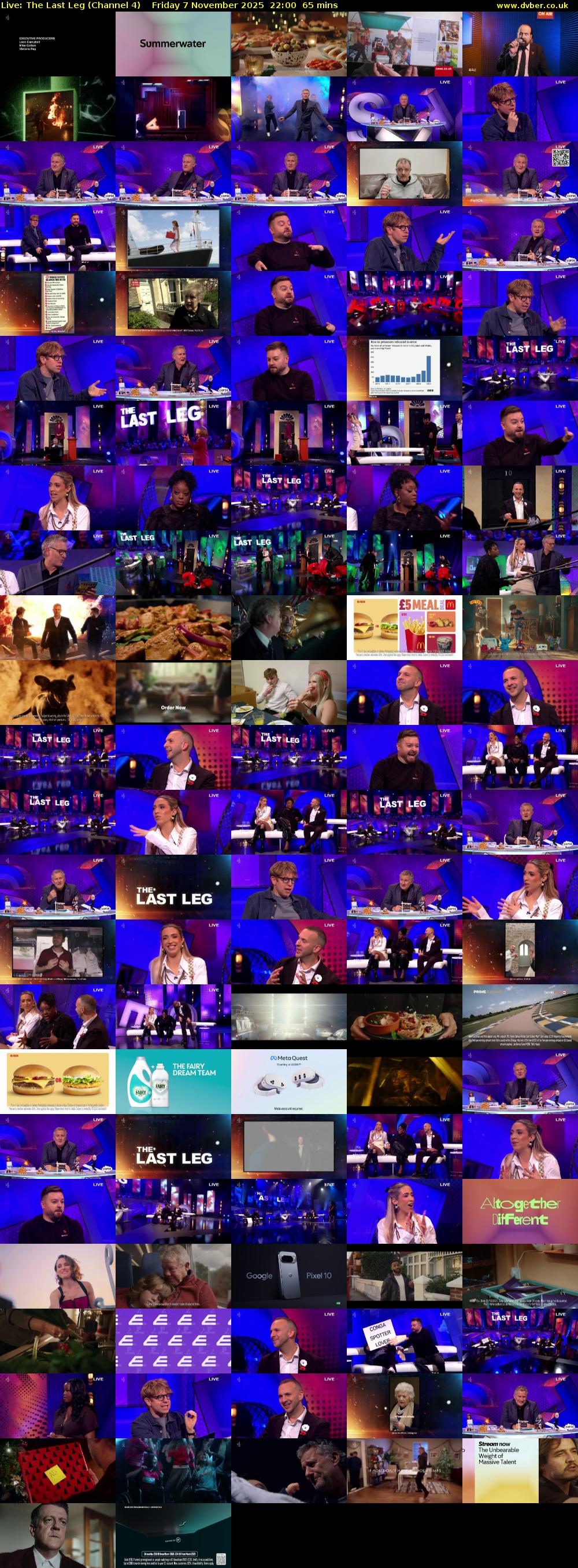 Live: The Last Leg (Channel 4) Friday 7 November 2025 22:00 - 23:05