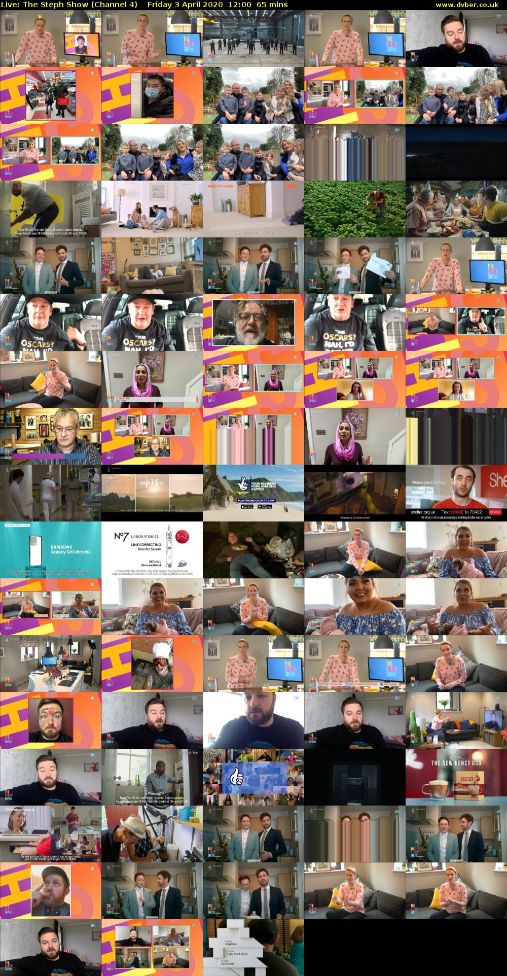 Live: The Steph Show (Channel 4) Friday 3 April 2020 12:00 - 13:05