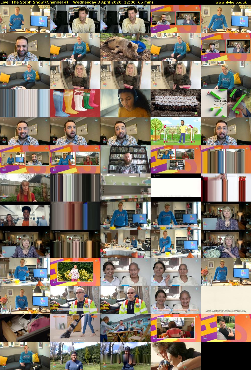 Live: The Steph Show (Channel 4) Wednesday 8 April 2020 12:00 - 13:05