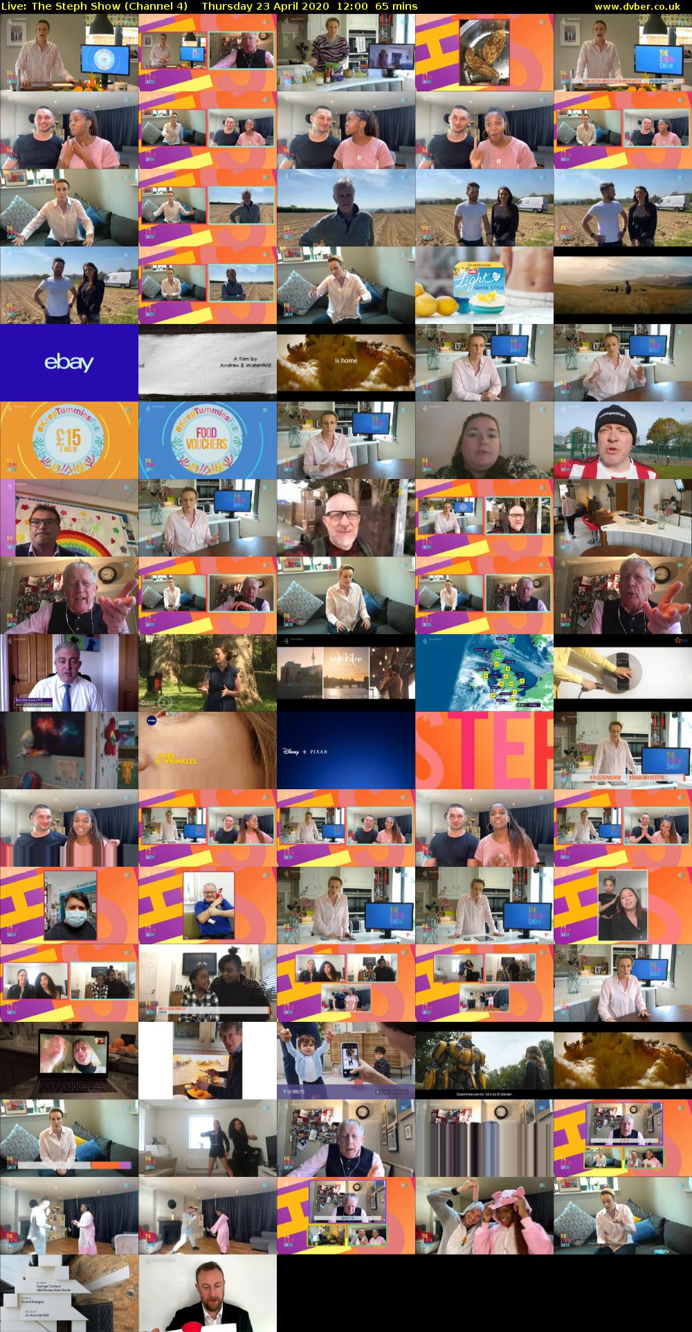 Live: The Steph Show (Channel 4) Thursday 23 April 2020 12:00 - 13:05