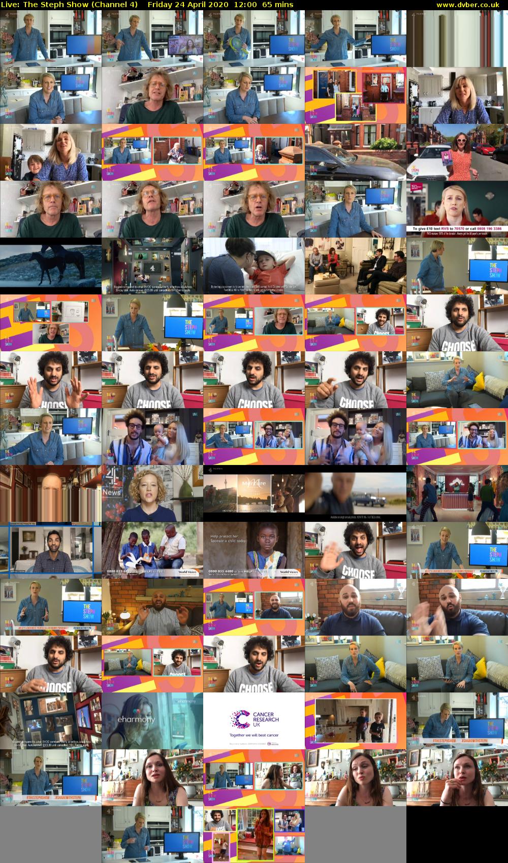 Live: The Steph Show (Channel 4) Friday 24 April 2020 12:00 - 13:05