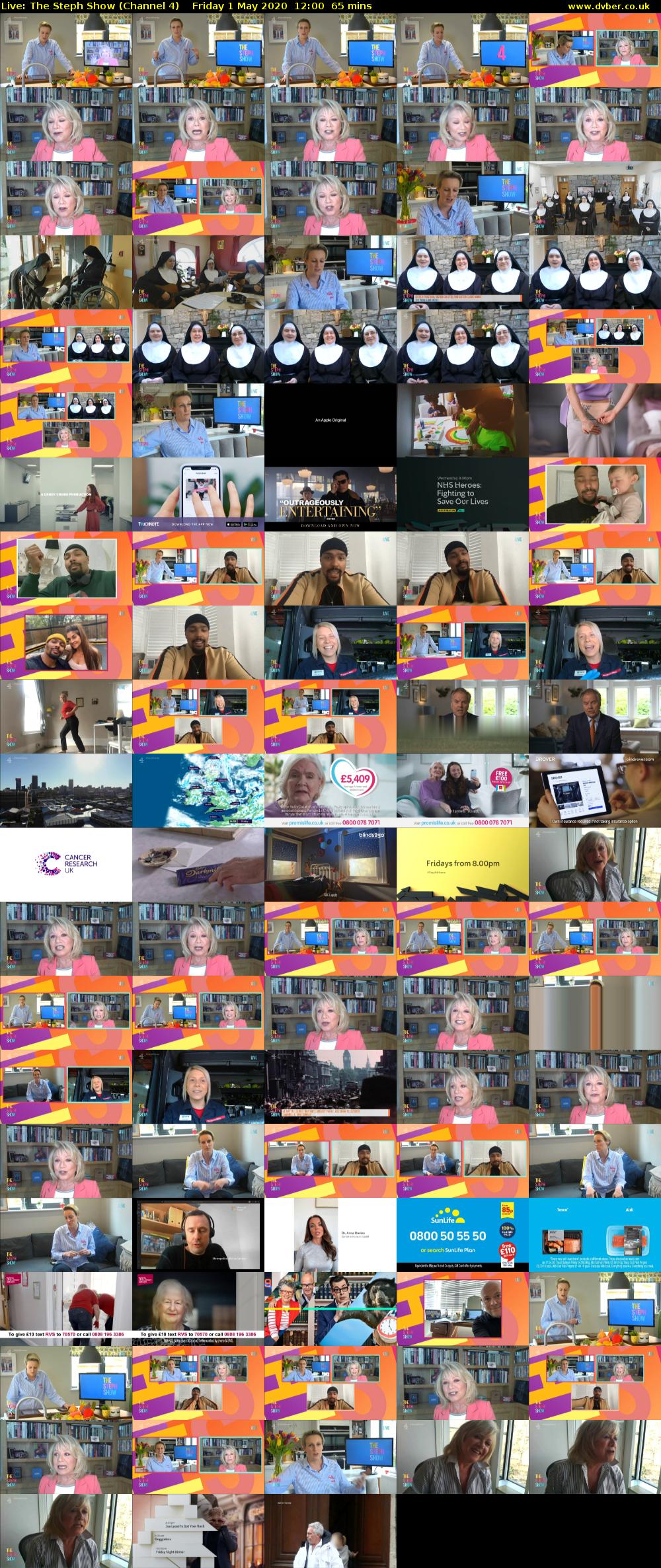 Live: The Steph Show (Channel 4) Friday 1 May 2020 12:00 - 13:05