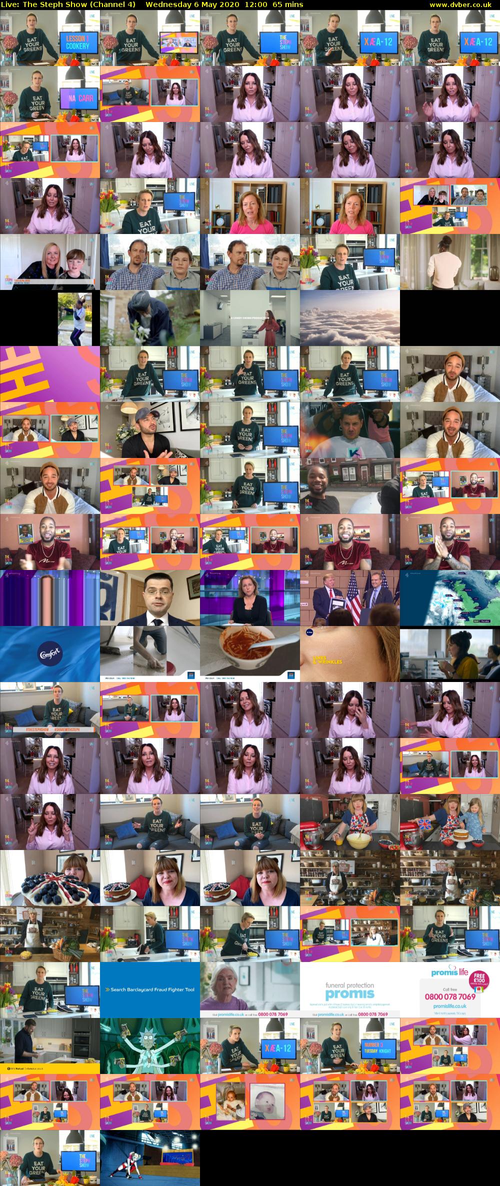 Live: The Steph Show (Channel 4) Wednesday 6 May 2020 12:00 - 13:05