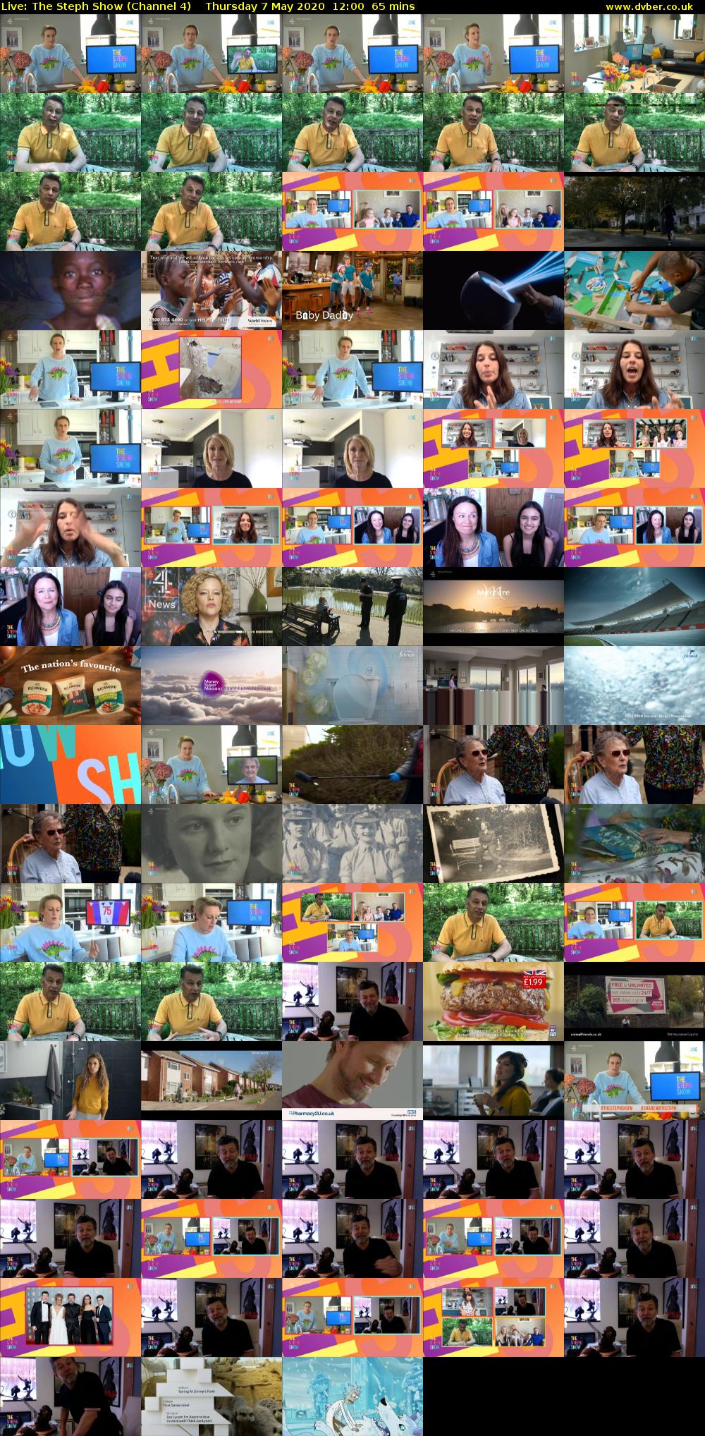 Live: The Steph Show (Channel 4) Thursday 7 May 2020 12:00 - 13:05