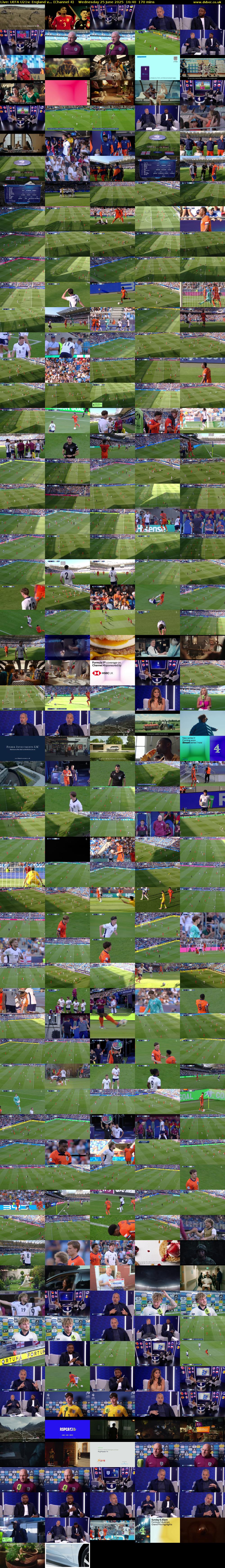 Live: UEFA U21s: England v... (Channel 4) Wednesday 25 June 2025 16:40 - 19:30