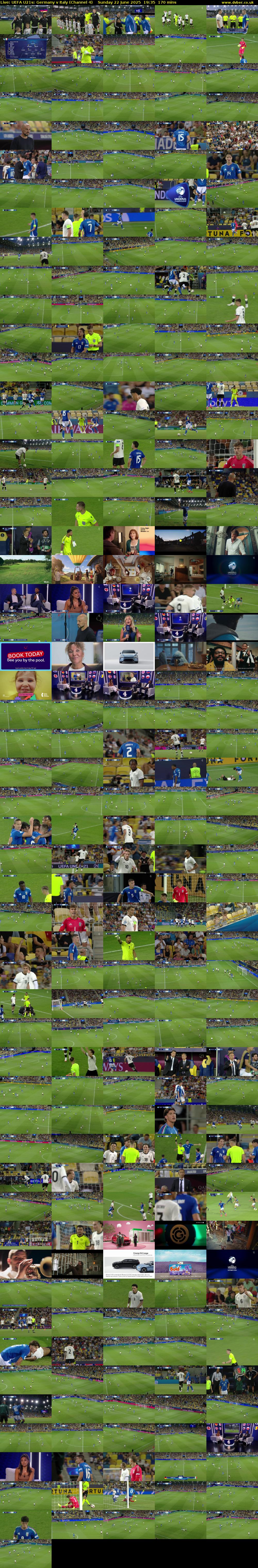 Live: UEFA U21s: Germany v Italy (Channel 4) Sunday 22 June 2025 19:35 - 22:25