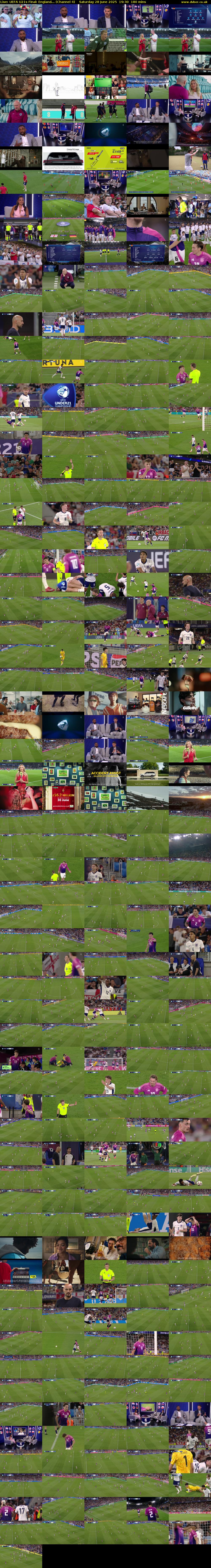 Live: UEFA U21s Final: England... (Channel 4) Saturday 28 June 2025 19:30 - 22:30