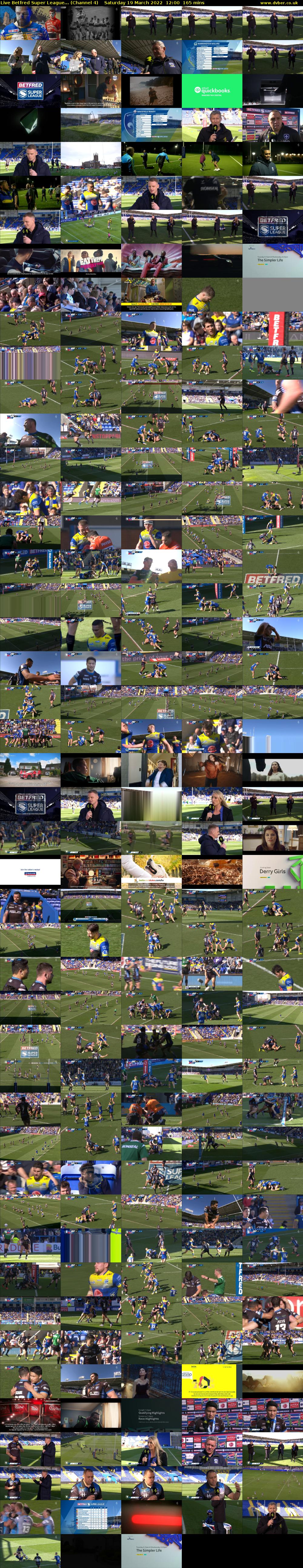 Live Betfred Super League... (Channel 4) Saturday 19 March 2022 12:00 - 14:45