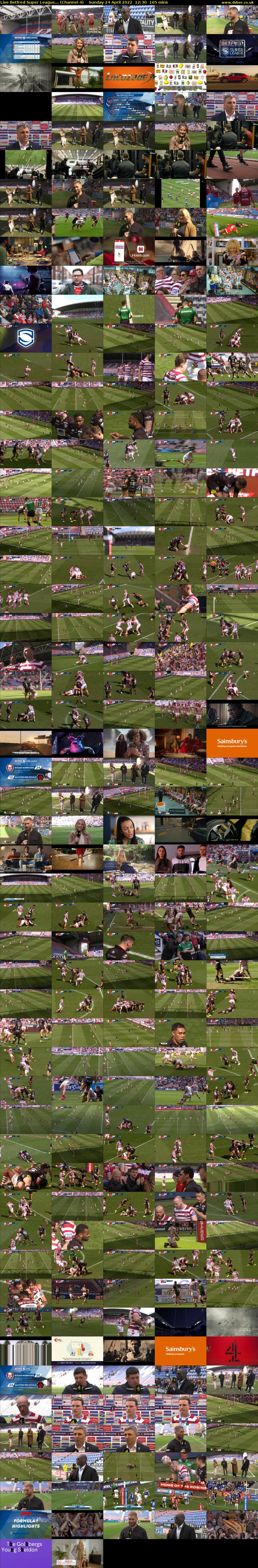 Live Betfred Super League... (Channel 4) Sunday 24 April 2022 12:30 - 15:15