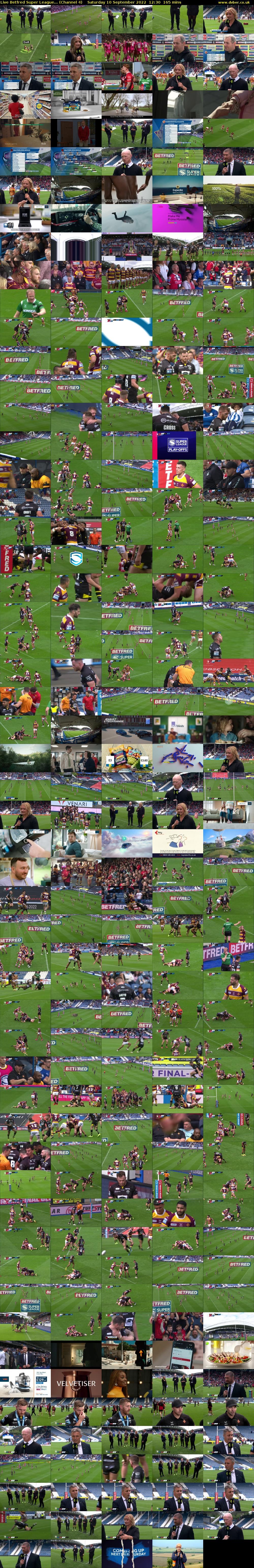 Live Betfred Super League... (Channel 4) Saturday 10 September 2022 12:30 - 15:15