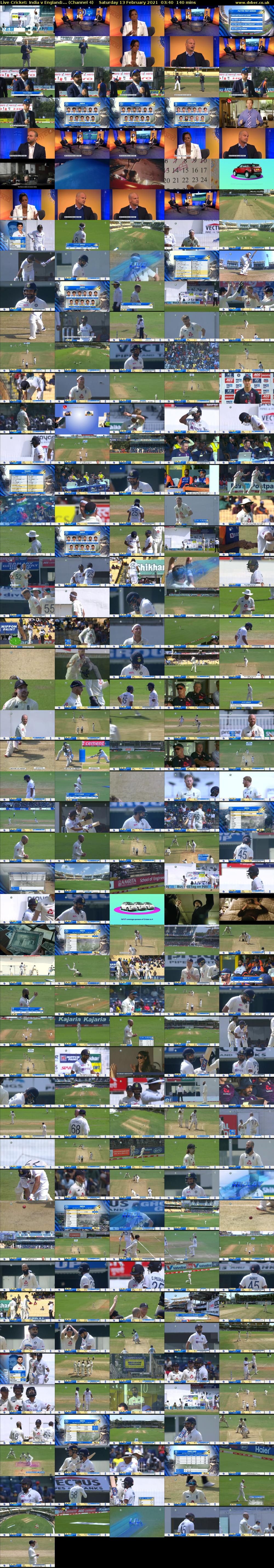 Live Cricket: India v England:... (Channel 4) Saturday 13 February 2021 03:40 - 06:00