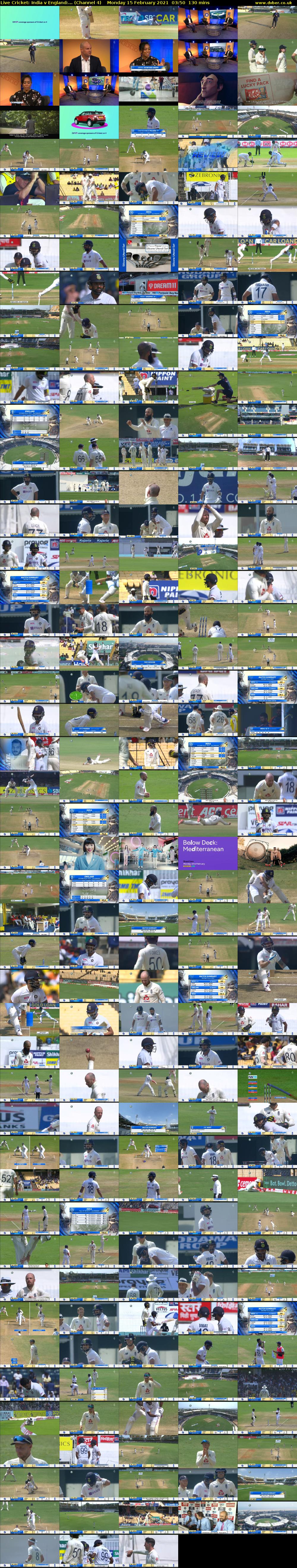 Live Cricket: India v England:... (Channel 4) Monday 15 February 2021 03:50 - 06:00