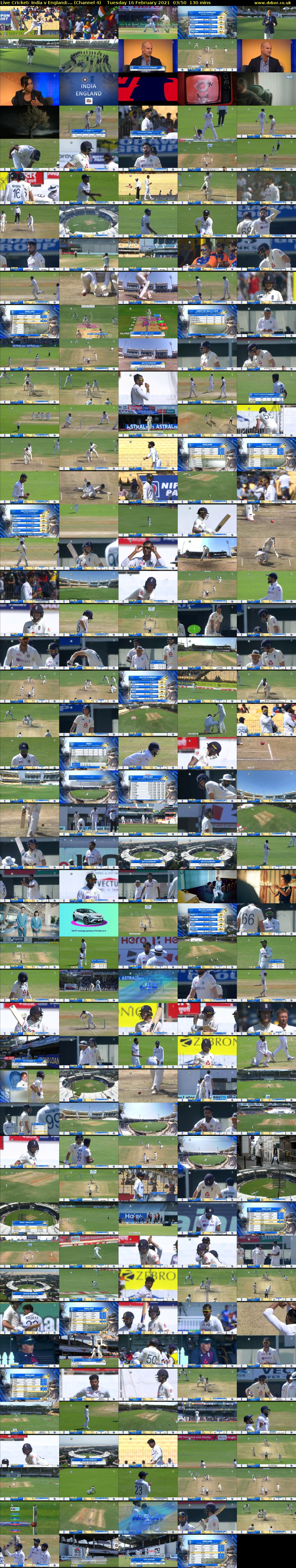 Live Cricket: India v England:... (Channel 4) Tuesday 16 February 2021 03:50 - 06:00