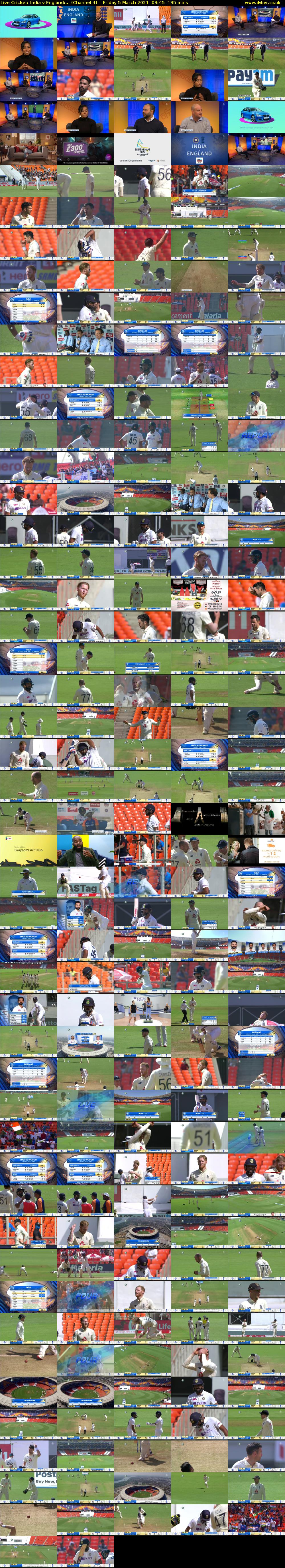 Live Cricket: India v England:... (Channel 4) Friday 5 March 2021 03:45 - 06:00
