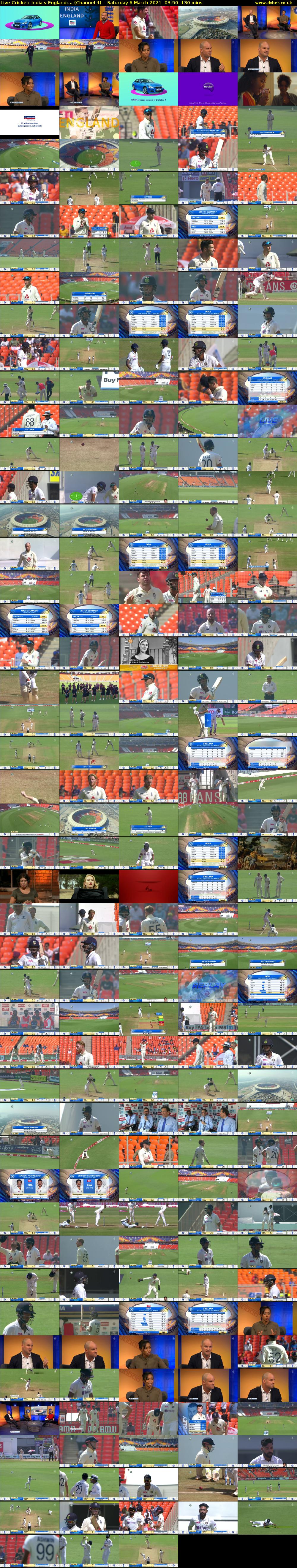 Live Cricket: India v England:... (Channel 4) Saturday 6 March 2021 03:50 - 06:00