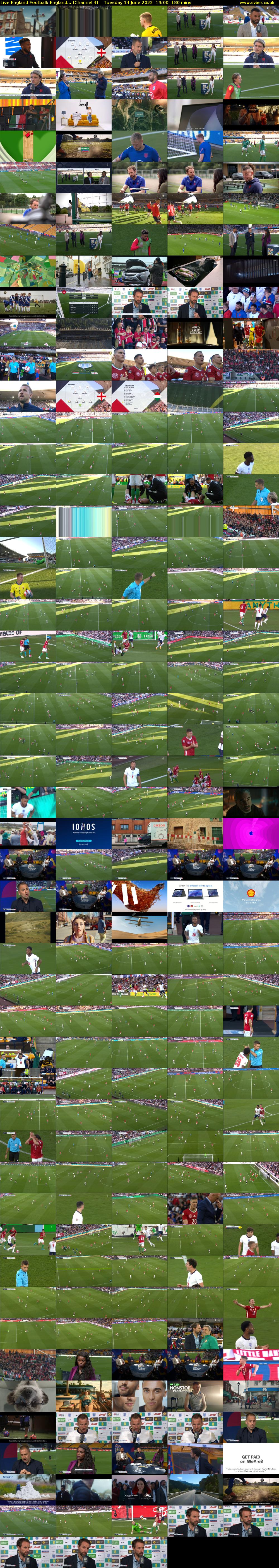 Live England Football: England... (Channel 4) Tuesday 14 June 2022 19:00 - 22:00