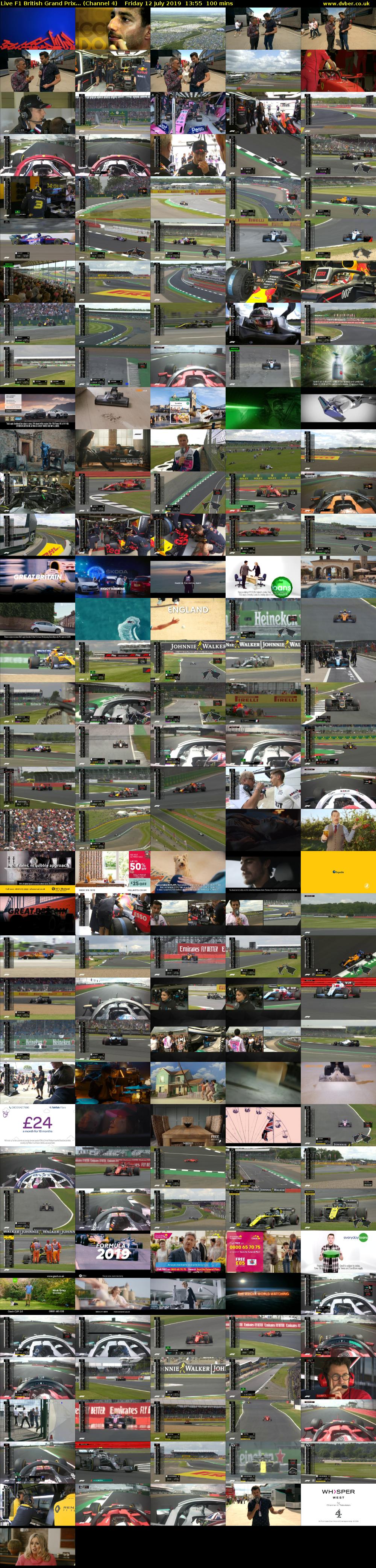 Live F1 British Grand Prix... (Channel 4) Friday 12 July 2019 13:55 - 15:35