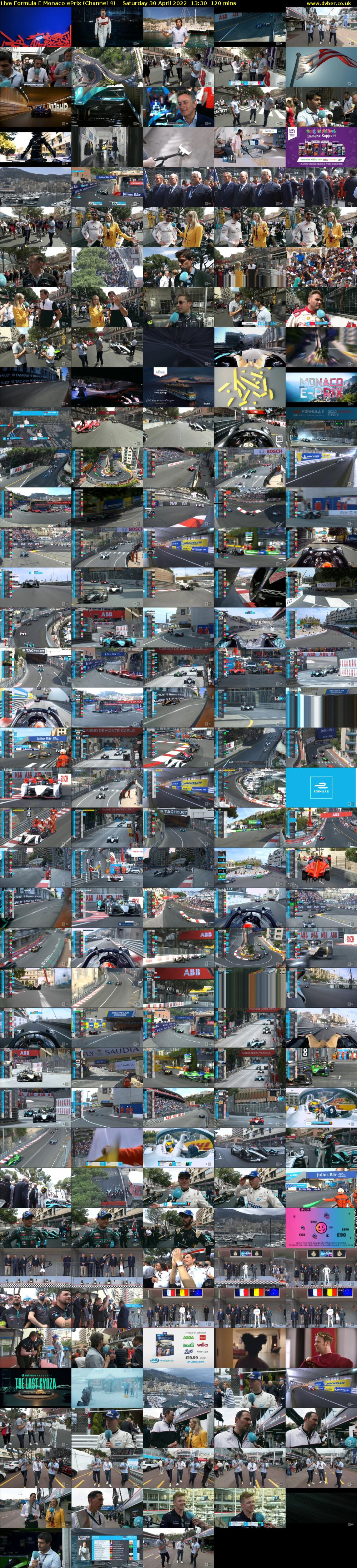 Live Formula E Monaco ePrix (Channel 4) Saturday 30 April 2022 13:30 - 15:30
