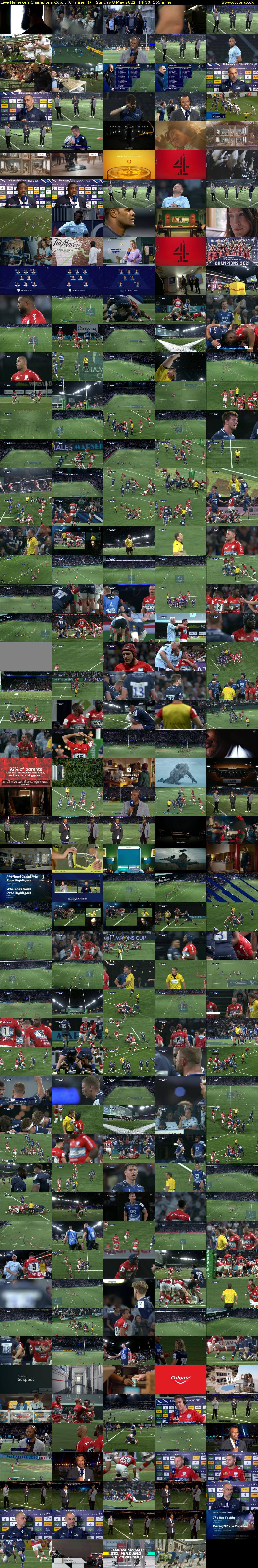Live Heineken Champions Cup... (Channel 4) Sunday 8 May 2022 14:30 - 17:15