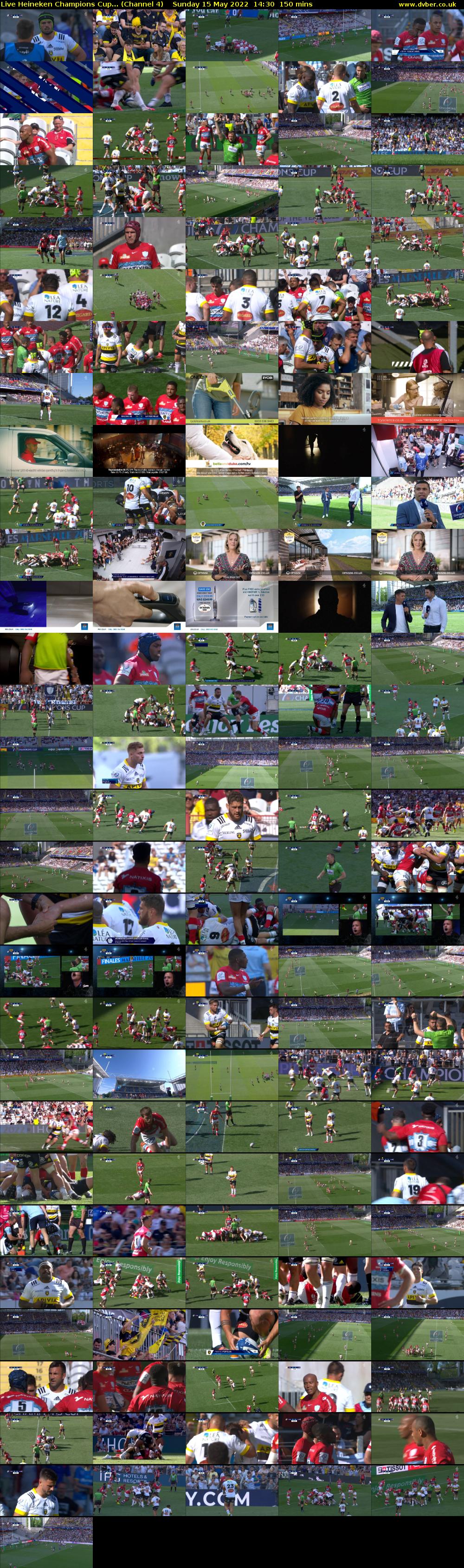 Live Heineken Champions Cup... (Channel 4) Sunday 15 May 2022 14:30 - 17:00