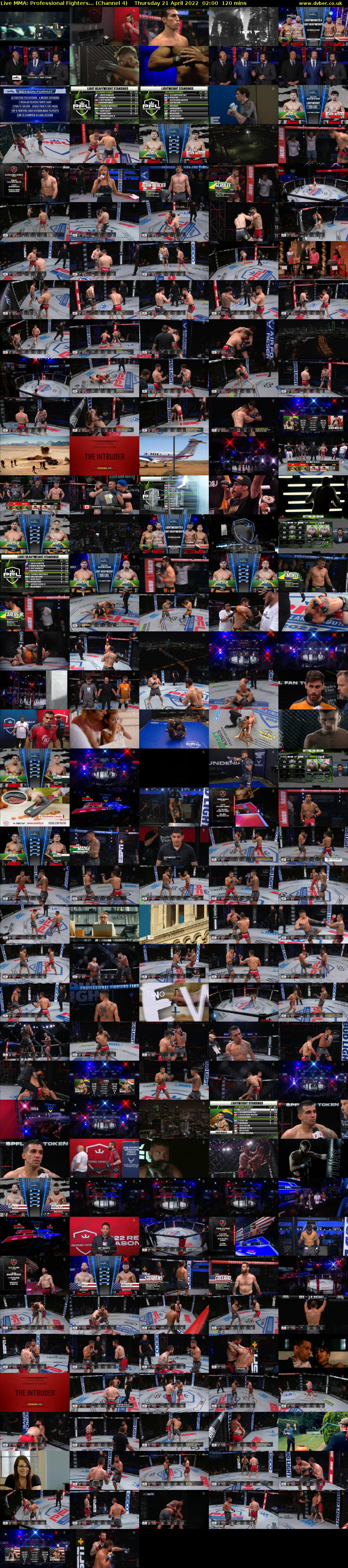 Live MMA: Professional Fighters... (Channel 4) Thursday 21 April 2022 02:00 - 04:00