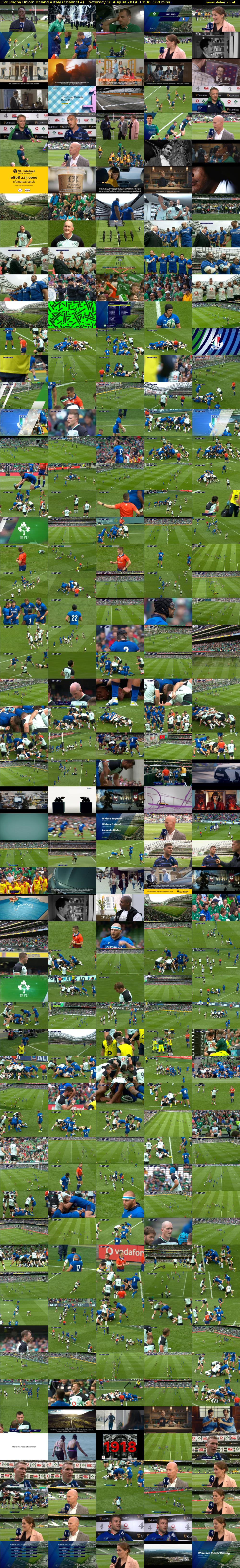 Live Rugby Union: Ireland v Italy (Channel 4) Saturday 10 August 2019 13:30 - 16:10
