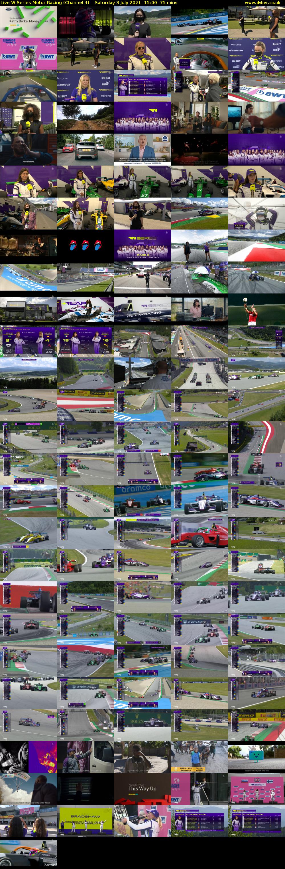 Live W Series Motor Racing (Channel 4) Saturday 3 July 2021 15:00 - 16:15