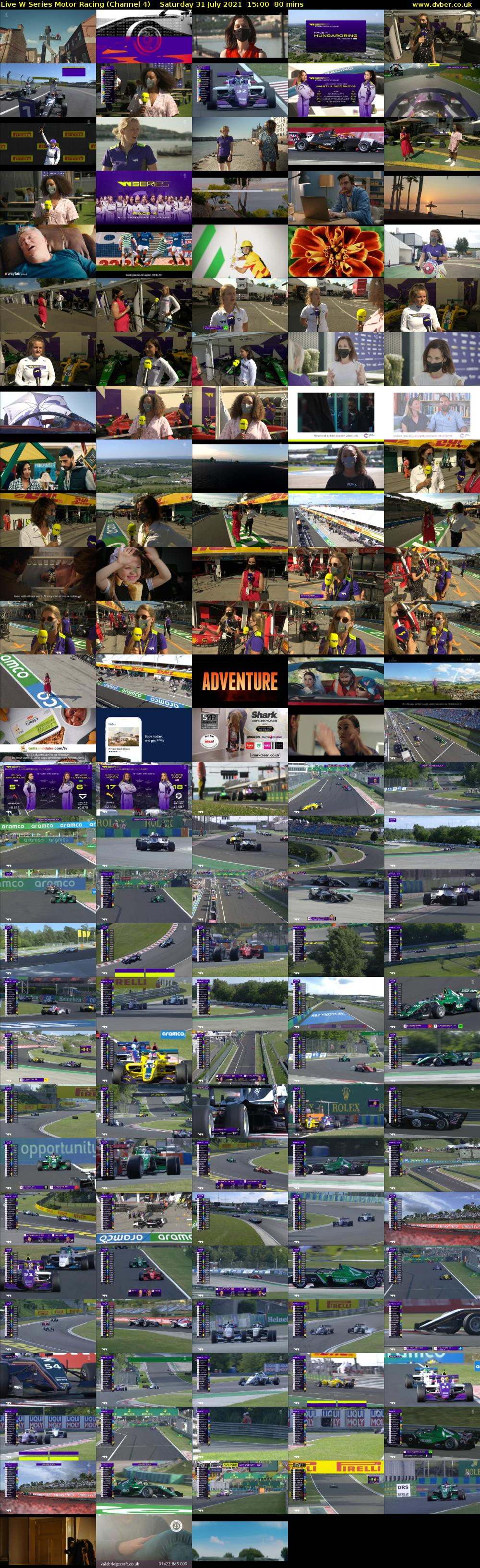 Live W Series Motor Racing (Channel 4) Saturday 31 July 2021 15:00 - 16:20