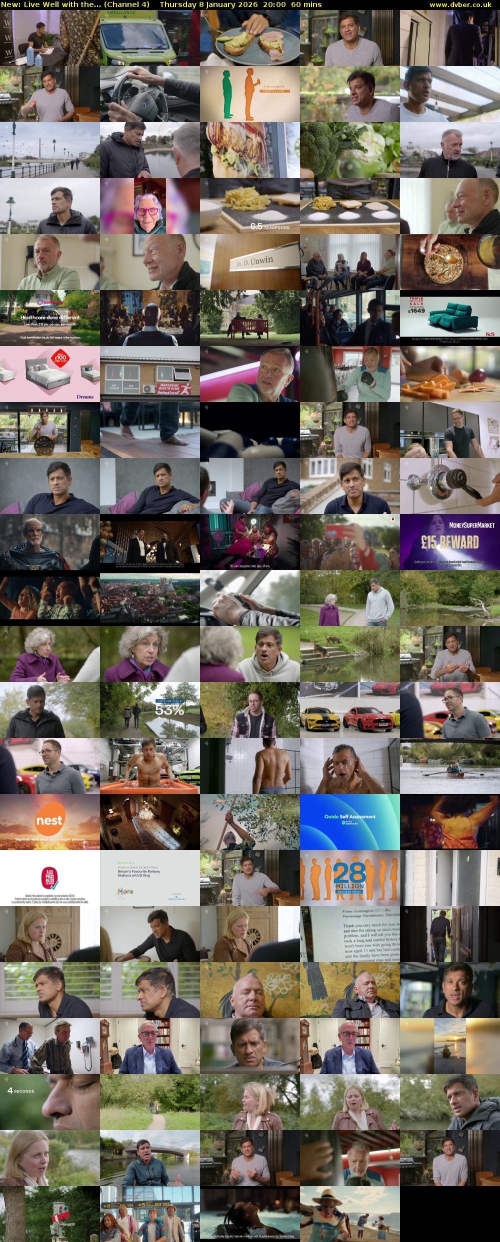 Live Well with the... (Channel 4) Thursday 8 January 2026 20:00 - 21:00