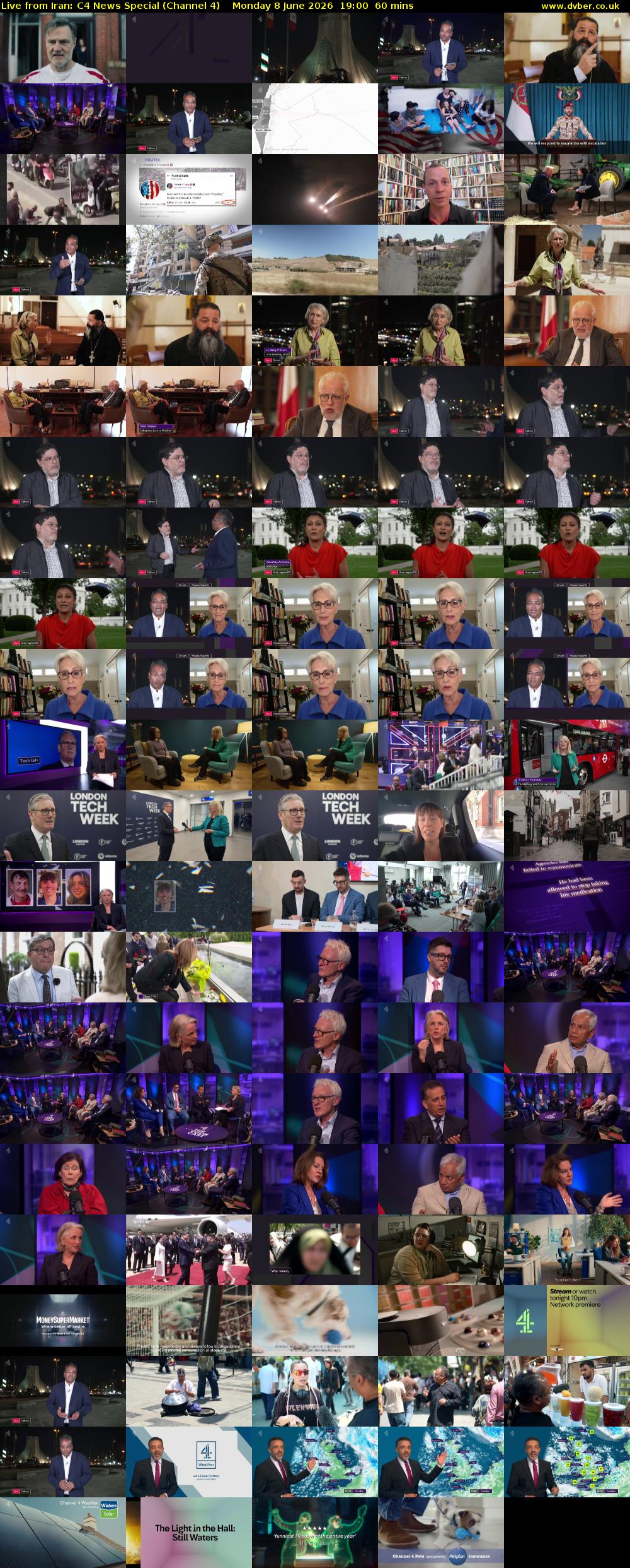 Live from Iran: C4 News Special (Channel 4) Monday 8 June 2026 19:00 - 20:00