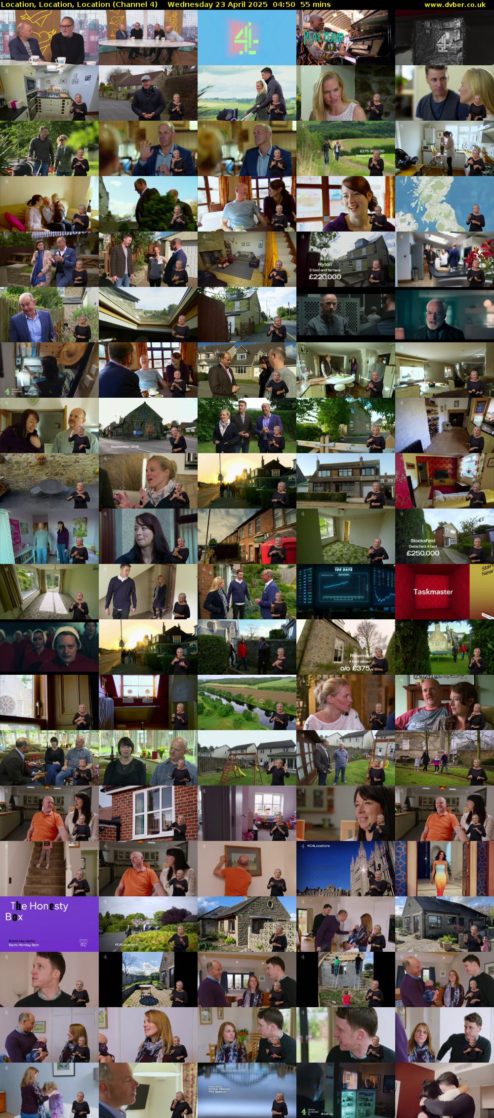 Location, Location, Location (Channel 4) Wednesday 23 April 2025 04:50 - 05:45