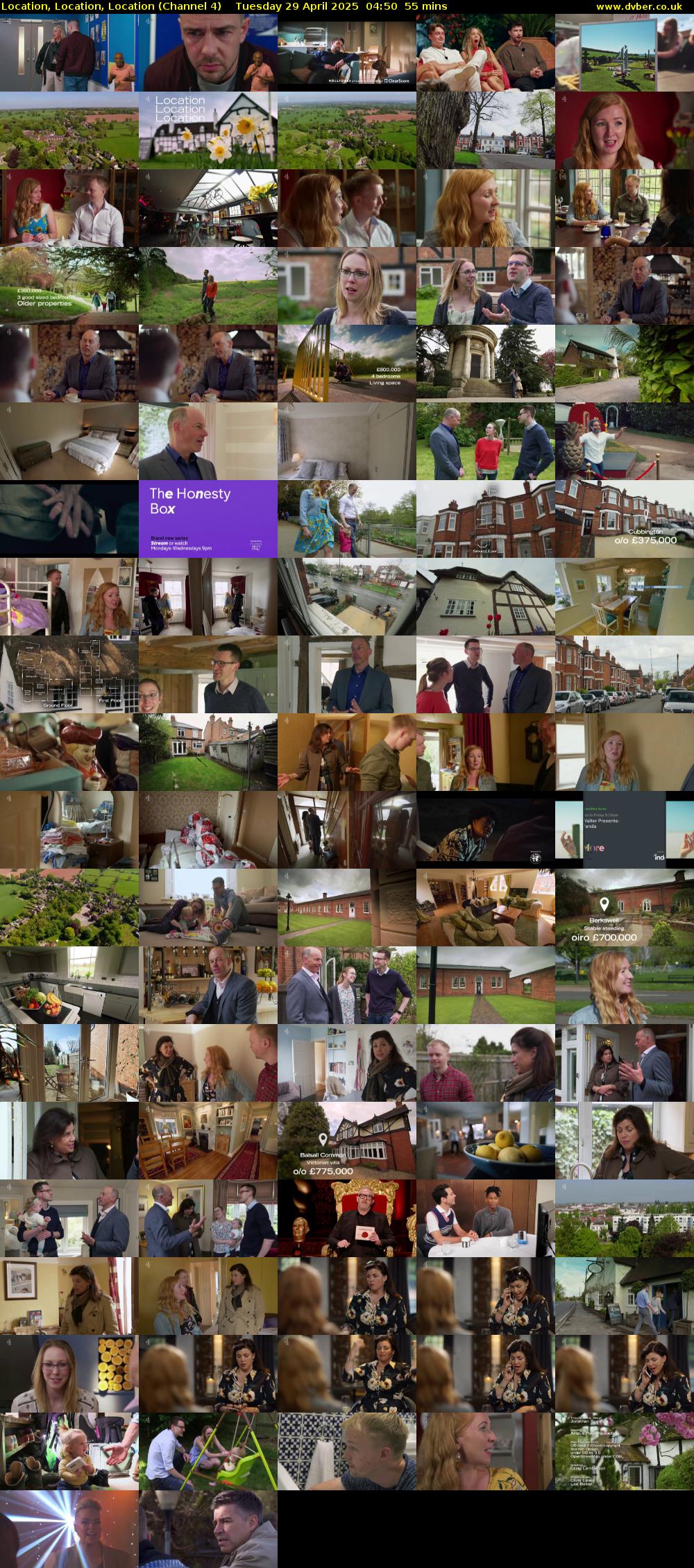 Location, Location, Location (Channel 4) Tuesday 29 April 2025 04:50 - 05:45