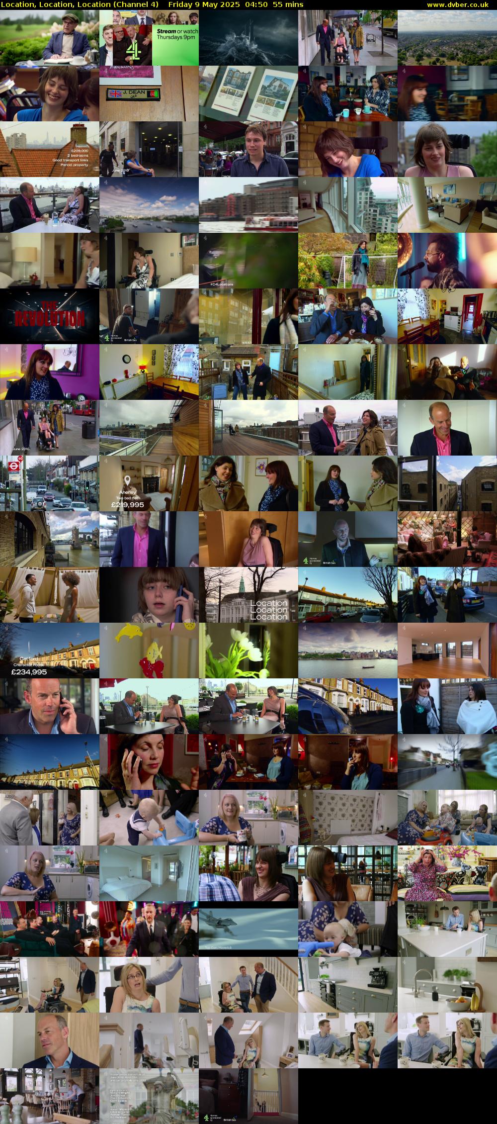 Location, Location, Location (Channel 4) Friday 9 May 2025 04:50 - 05:45