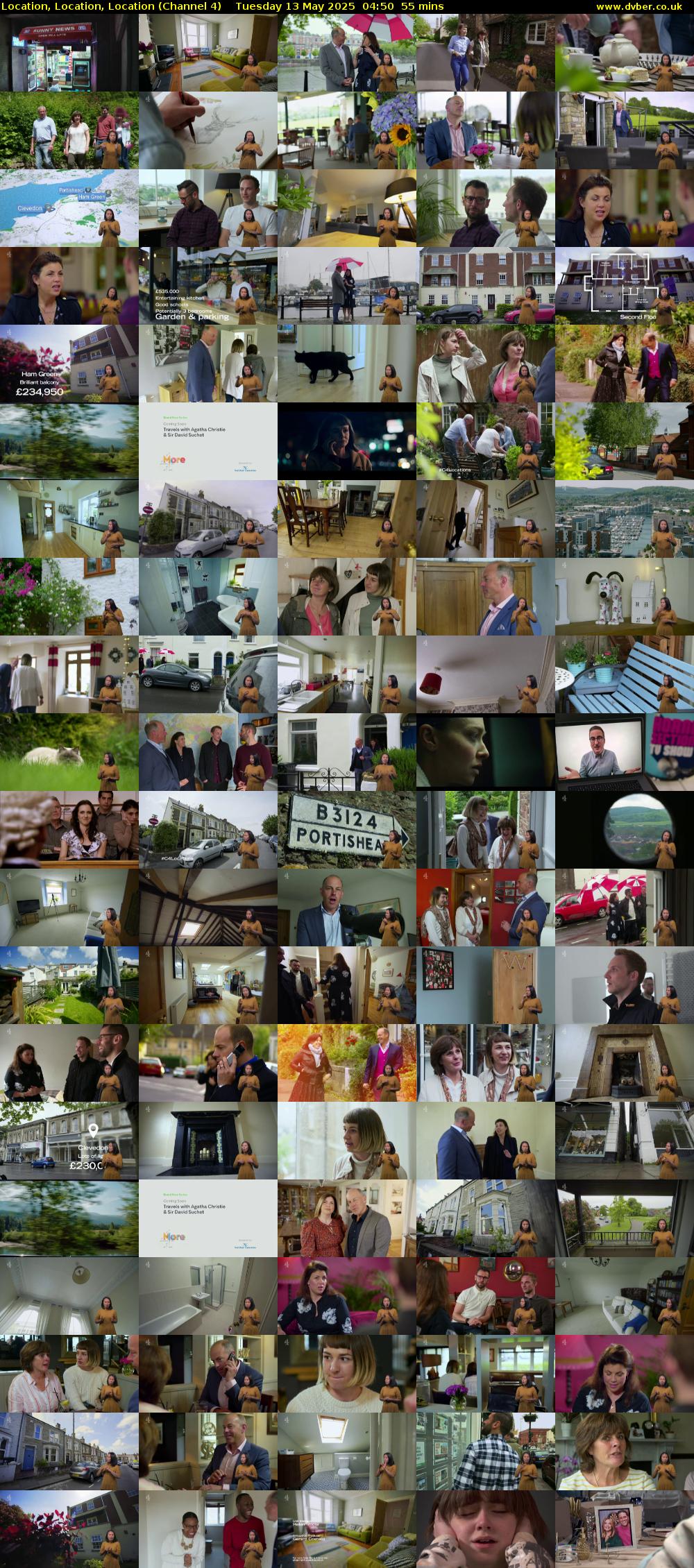 Location, Location, Location (Channel 4) Tuesday 13 May 2025 04:50 - 05:45
