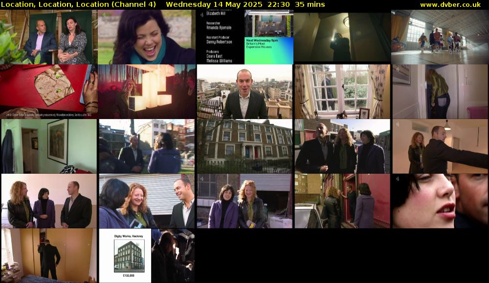 Location, Location, Location (Channel 4) Wednesday 14 May 2025 22:30 - 23:05