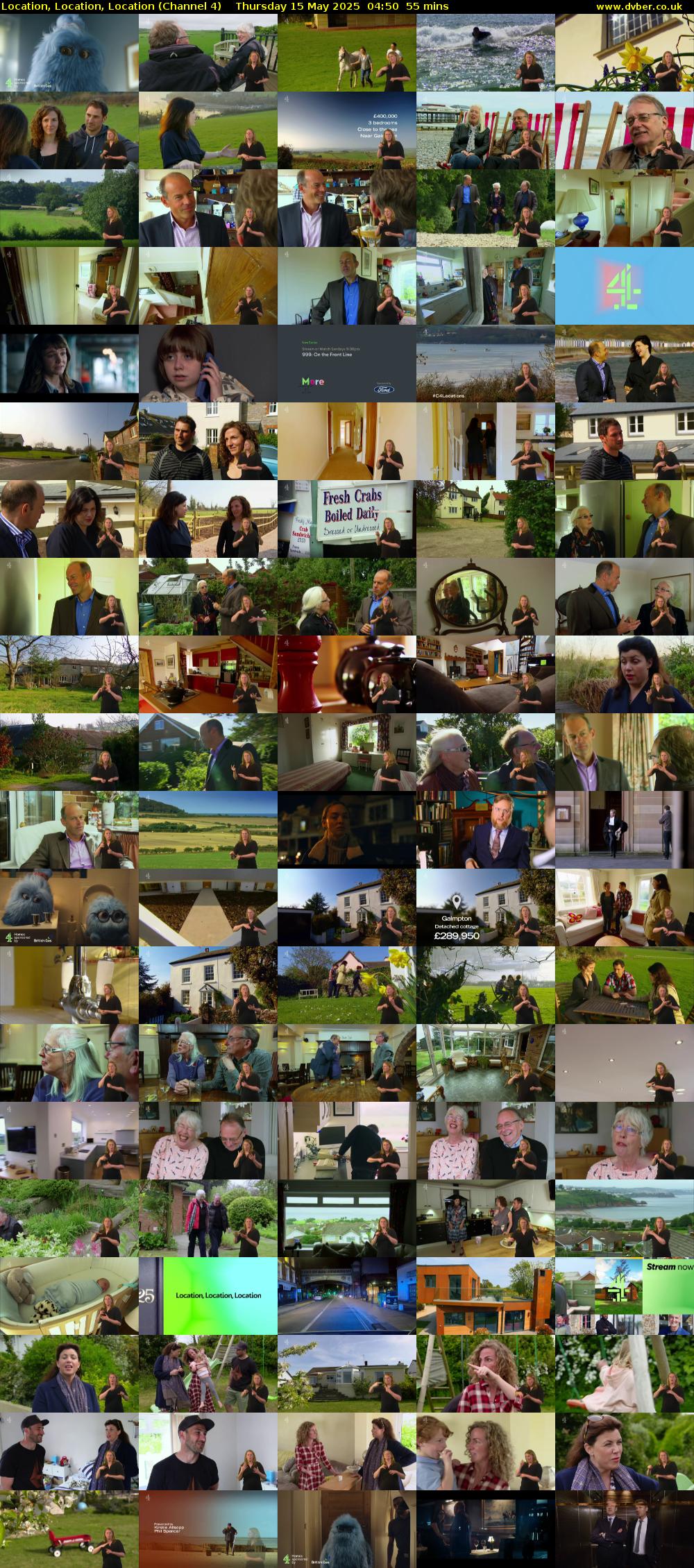 Location, Location, Location (Channel 4) Thursday 15 May 2025 04:50 - 05:45