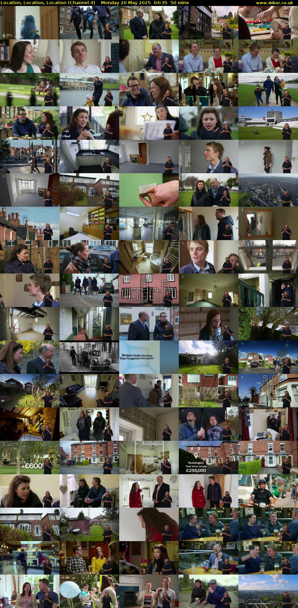 Location, Location, Location (Channel 4) Monday 26 May 2025 04:35 - 05:25