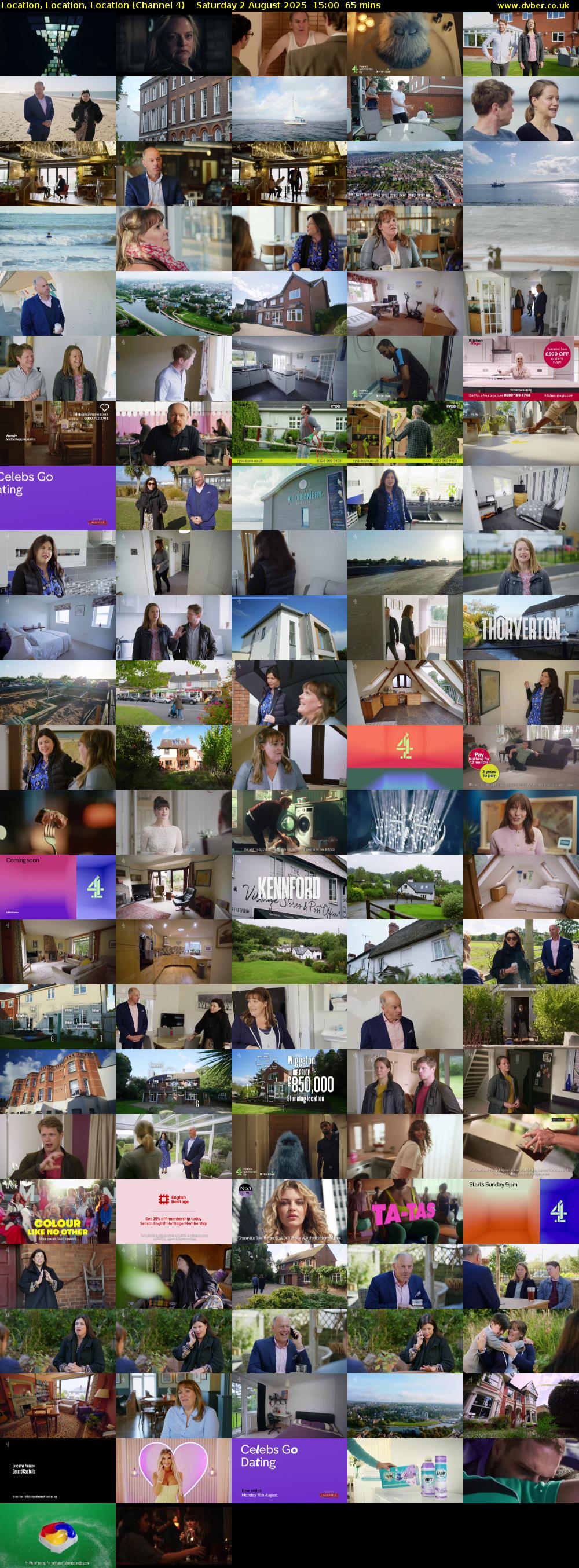 Location, Location, Location (Channel 4) Saturday 2 August 2025 15:00 - 16:05