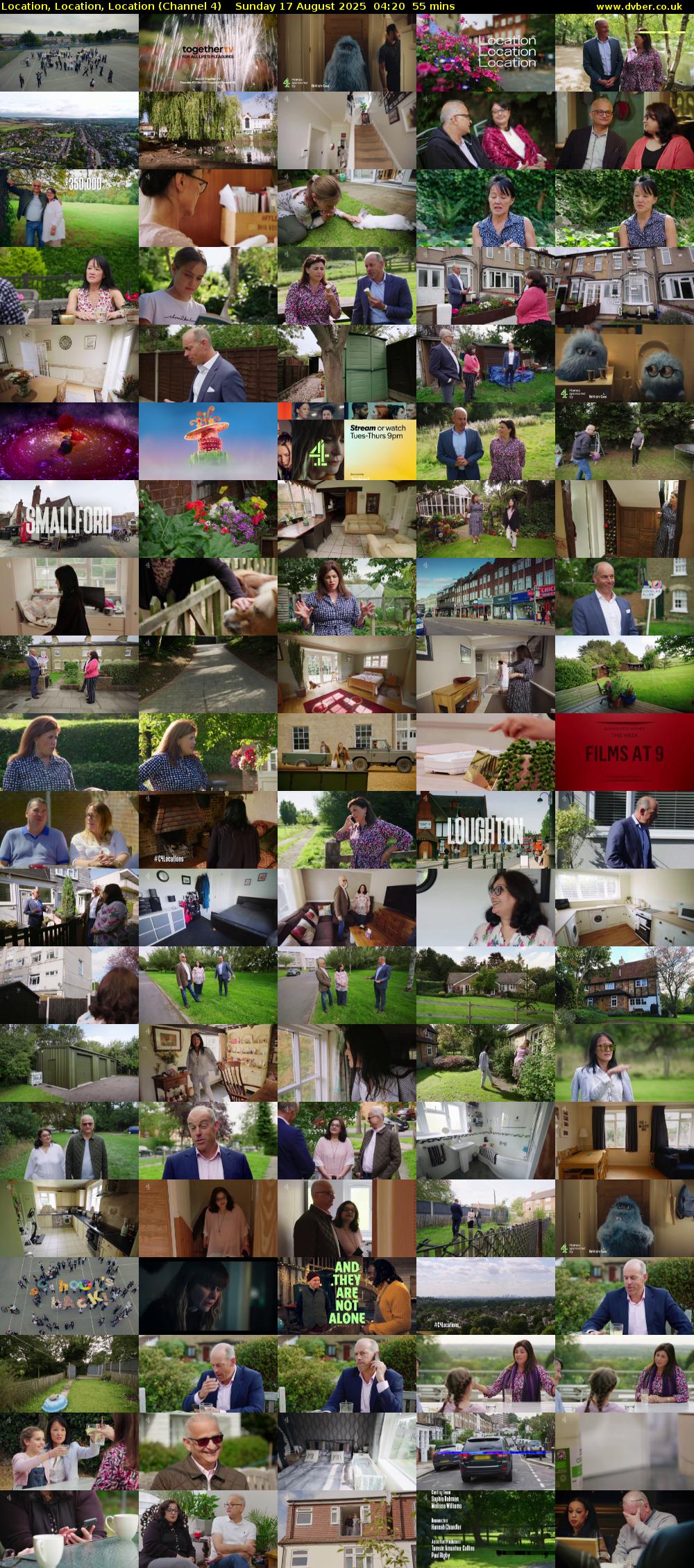 Location, Location, Location (Channel 4) Sunday 17 August 2025 04:20 - 05:15
