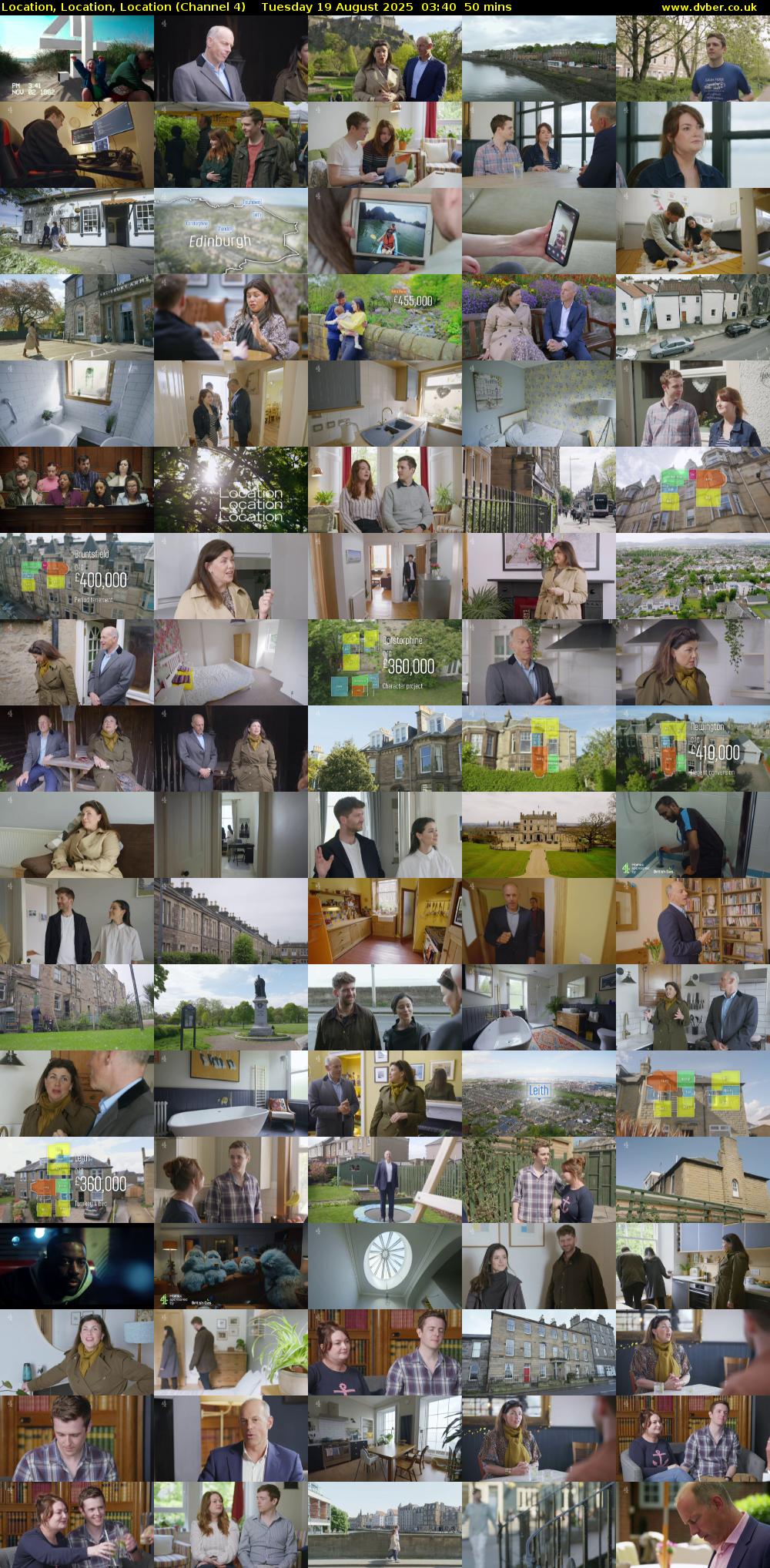 Location, Location, Location (Channel 4) Tuesday 19 August 2025 03:40 - 04:30