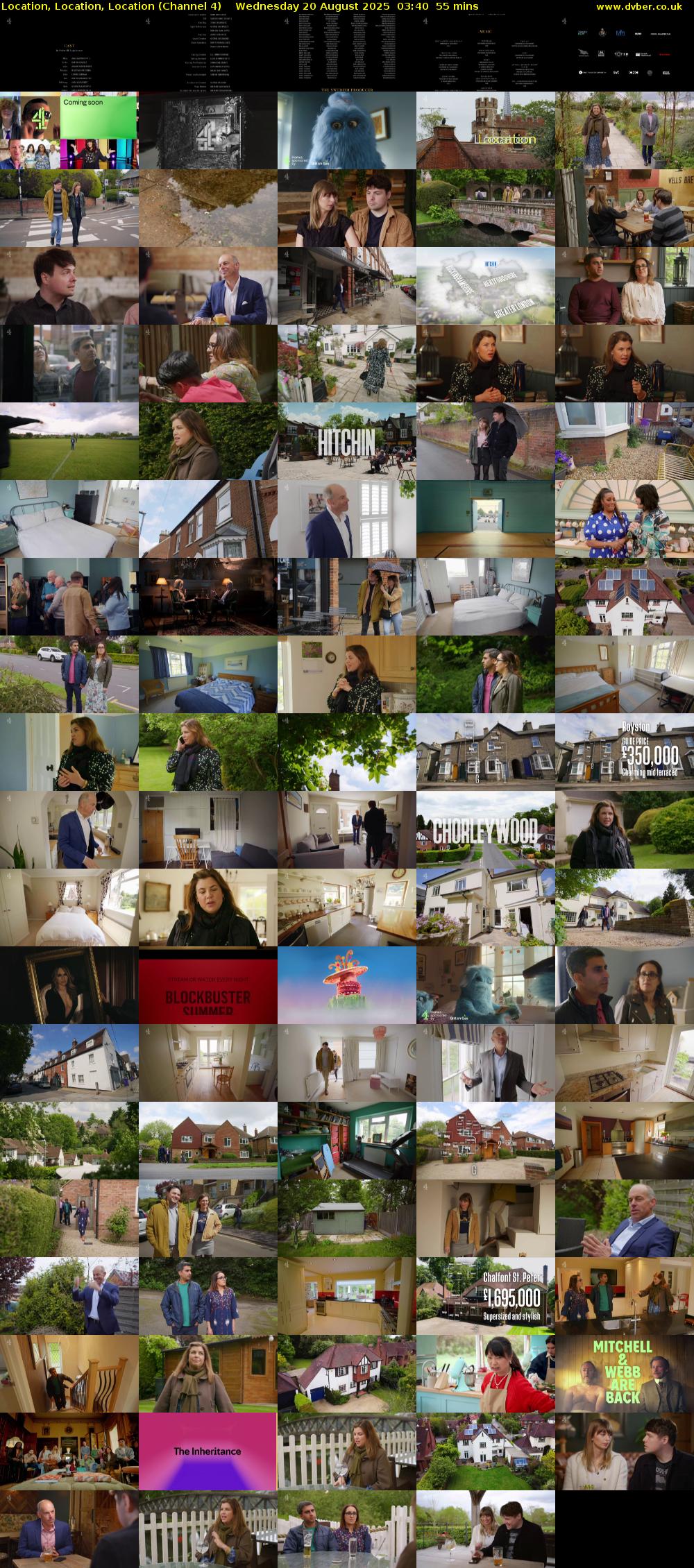 Location, Location, Location (Channel 4) Wednesday 20 August 2025 03:40 - 04:35