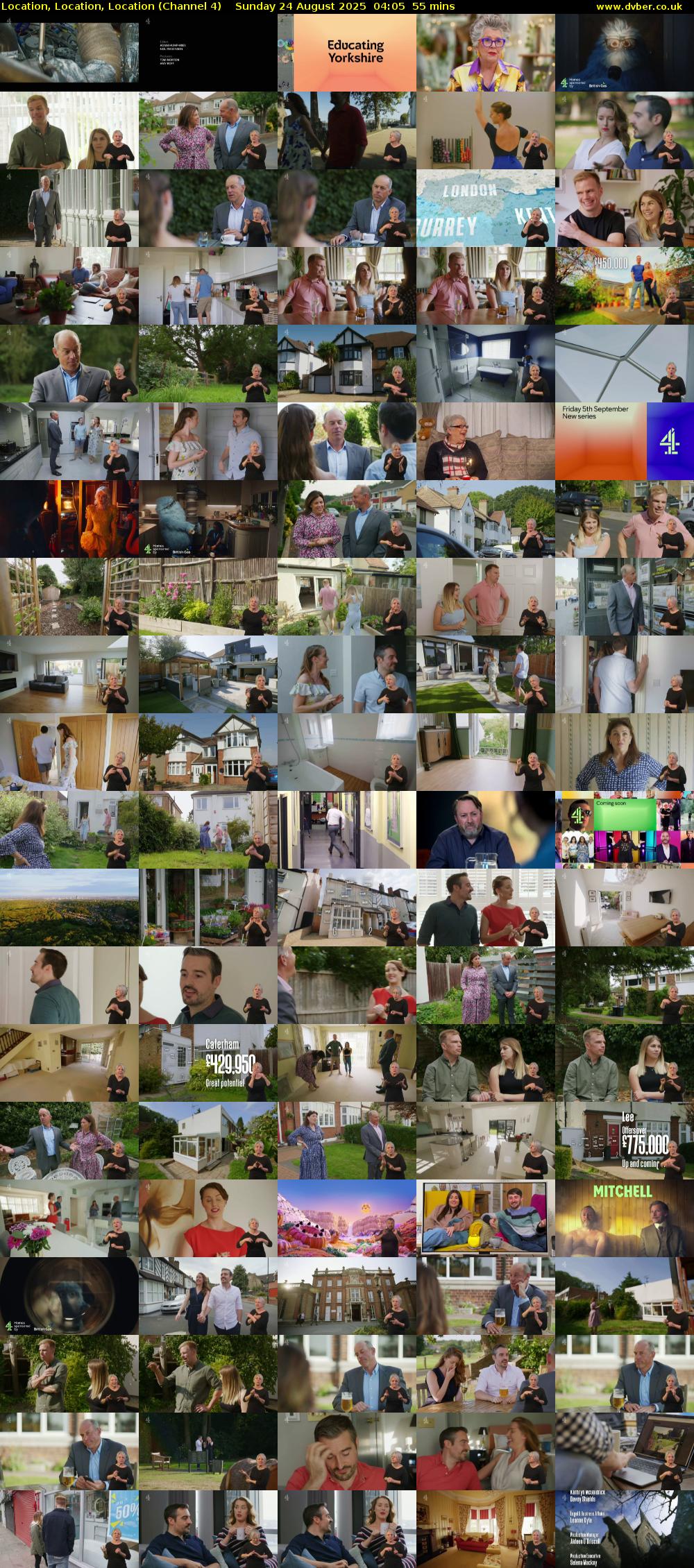 Location, Location, Location (Channel 4) Sunday 24 August 2025 04:05 - 05:00
