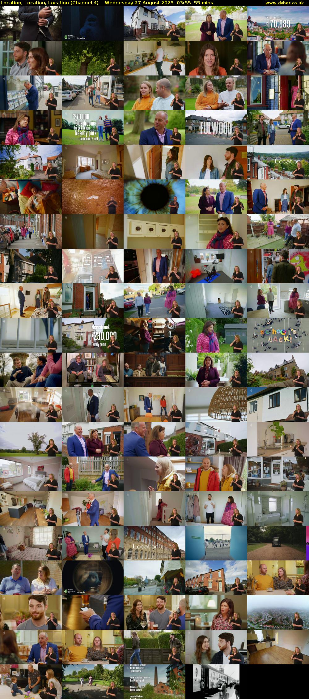 Location, Location, Location (Channel 4) Wednesday 27 August 2025 03:55 - 04:50