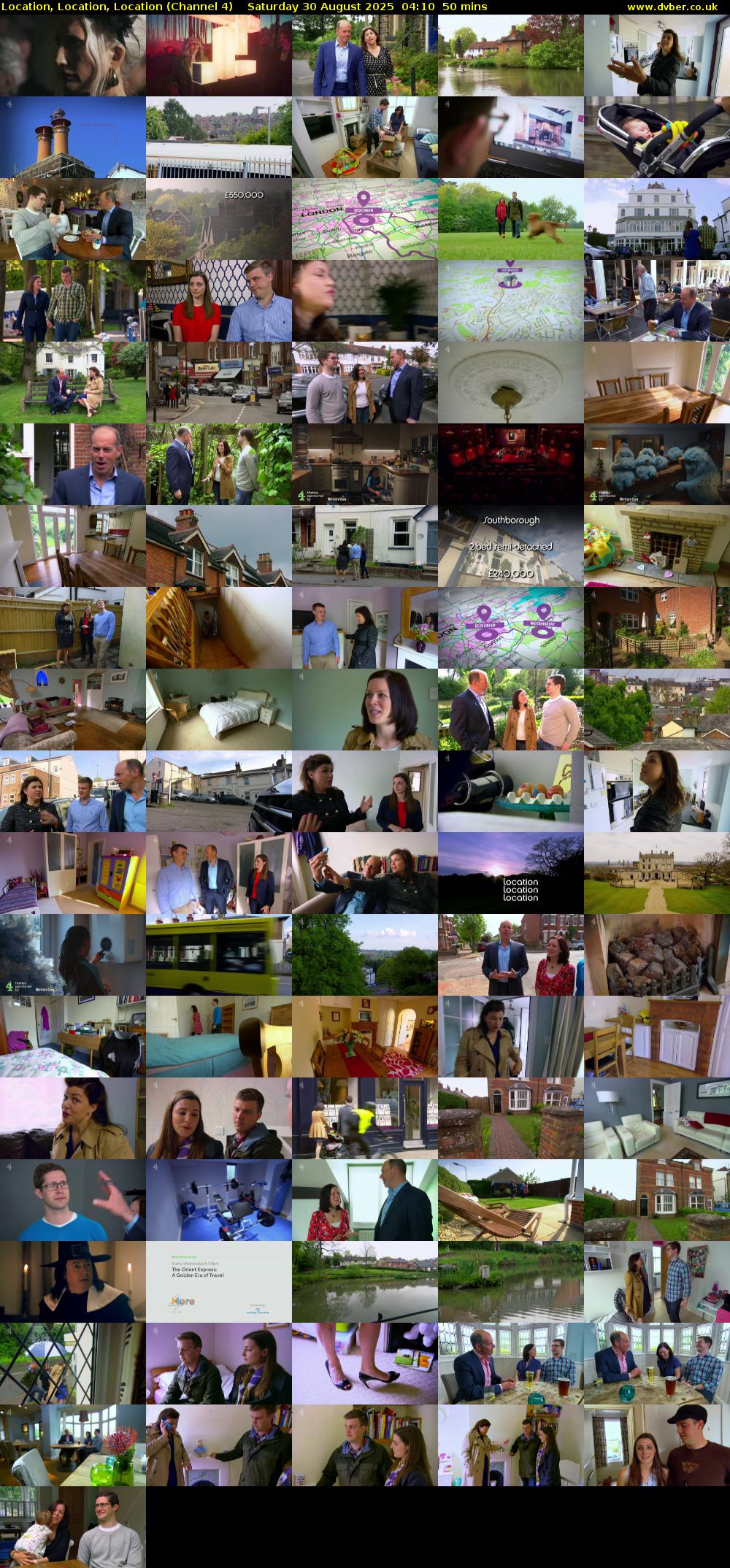 Location, Location, Location (Channel 4) Saturday 30 August 2025 04:10 - 05:00
