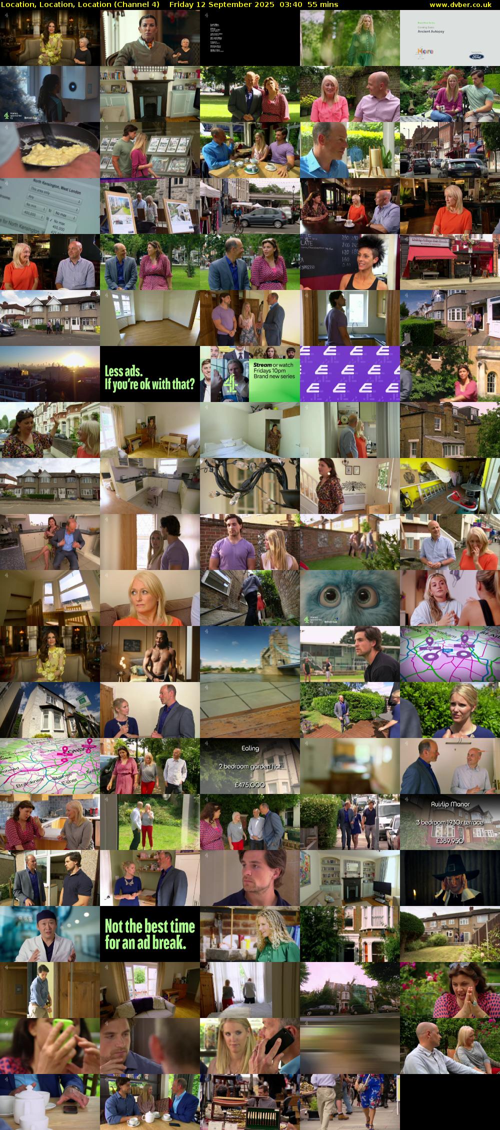 Location, Location, Location (Channel 4) Friday 12 September 2025 03:40 - 04:35